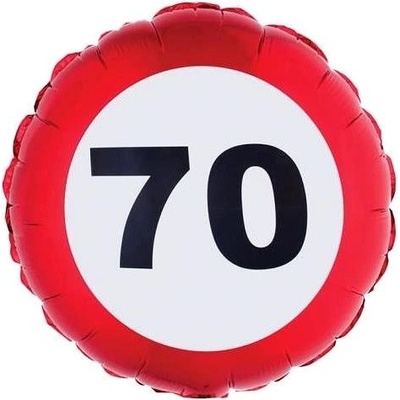 Foliový balónek kulatý s číslem 70 velikost 46 cm
