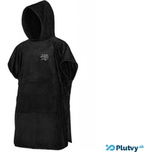 Aqua-Speed plavecké poncho rýchloschnúci uterák s kapucňou čierna