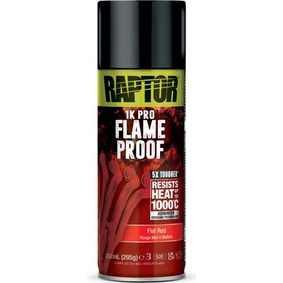 RAPTOR Flameproof - Žáruvzdorná barva červená 352ml