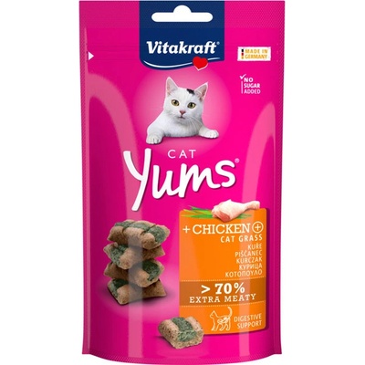 Vitakraft Cat Yums Kura s trávou 40 g