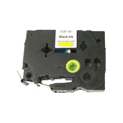 Smršťovací bužírka - BROTHER HSe-621 - 9 mm žlutá - černý tisk - kompatibilní