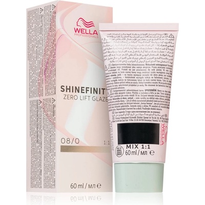 Wella Shinefinity Zero Lift Glaze полуперманентна тонираща боя за коса цвят 08/0 - Natural Latte 60ml