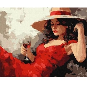 Ideyka Ideyka: Живопис по номера, Момиче с шапка - 40 x 50 cm