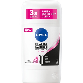 Nivea Black & White Invisible Clear deo stick 50 ml