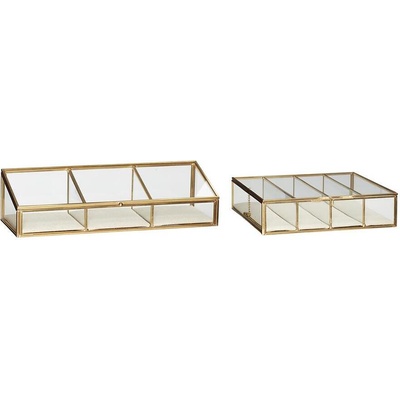 Hübsch Ковчежета Hübsch стъкло 2 бр (151203)