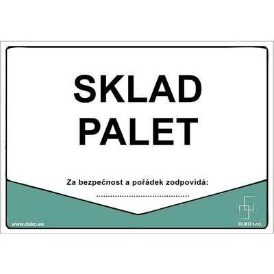 DUKO SKLAD PALET Formát: 297 x 210 mm, Materiál: samolepící vinylová fólie