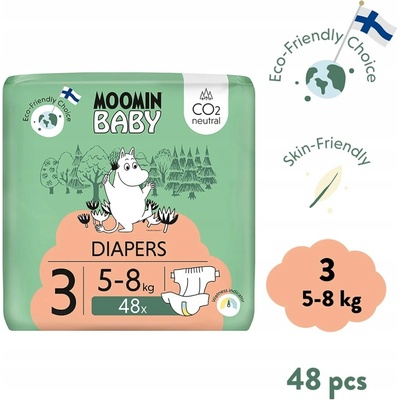 Muumi MOOMIN Baby 3 MIDI 5-8 kg 48 ks EKO