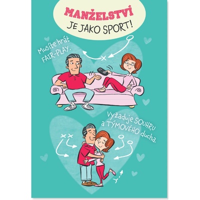 Svatební přání - Manželství je jako sport