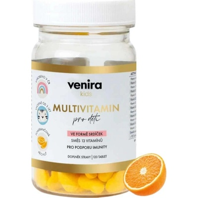 Venira kids Multivitamin pomeranč 120 tablet
