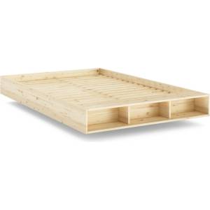 Karup Design Двойно легло от масивен бор с включена подматрачна рамка в естествен цвят 160x200 cm Merge - Karup Design (120410016020000)