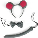 Dětské karnevalové kostýmy Sada myš s ocasem čelenkou a motýlkem 810990