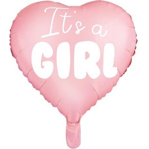 Party Deco Фолиев Балон Сърце с Надпис "It's a Girl (FB21P-081J)