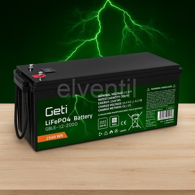 GETI LiFePO4 12,8V 200Ah GBLE-12-200D displej – Hledejceny.cz