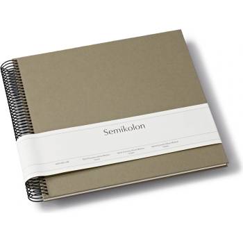 Semikolon Uni Economy албум за снимки, среден, сиво-кафяв, с бели страници (369998)