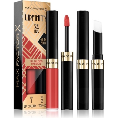 Max Factor Lipfinity Gilded Edition dlouhotrvající rtěnka s balzámem 147 Gilded Passion 4,2 g
