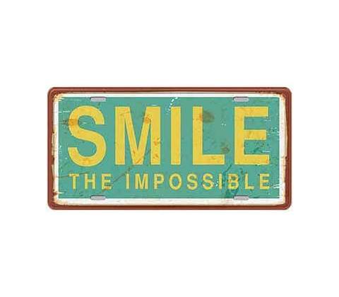 Ceduľa značka SMILE The Impossible