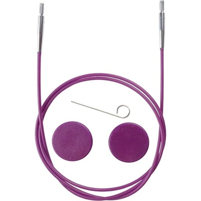 Fialové vymeniteľné lanko KnitPro 80cm