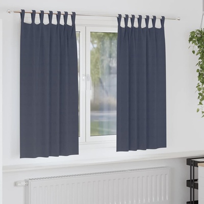 vidaXL Завеси за затъмняване с пръстени 2 pcs Антрацит 175 x 140 см (4107559)