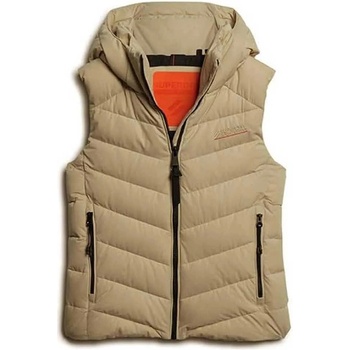 SUPERDRY Потник Superdry Microfibre Padded vest - Beige (Pelican Beige)