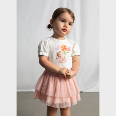 MAYORAL Пола тюл плисирана Розов цвят за бебе момиче Mayoral