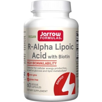 Jarrow Formulas R-Alpha Lipoic Acid 100mg + Biotin - Алфа Липоева Киселина + Биотин | 60 caps (8414)