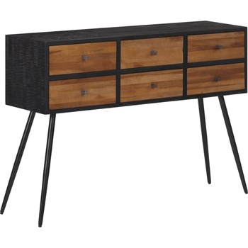 Image 1 of vidaXL Конзолна маса с чекмеджета 116x30x76 см регенериран тик масив (358525)