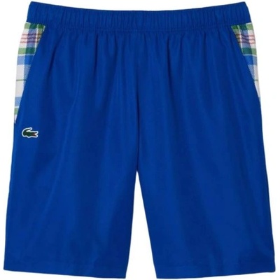Lacoste Мъжки шорти Lacoste Tennis Checked Colourblock Shorts - blue/white