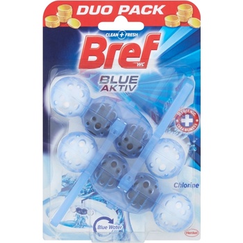 Bref WC Blue Aktiv Chlorine WC blok v kuličkách Eucalyptus 2 x 50 g