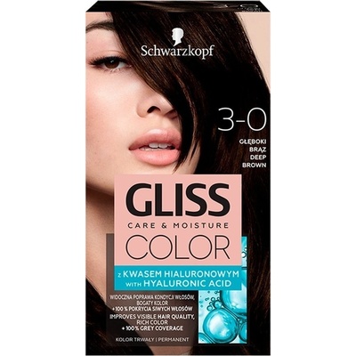 Schwarzkopf Gliss Color 3-0 Hnedý