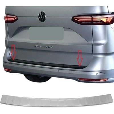 Nerez leštený kryt hornej hrany zadného nárazníka VW T7 Multivan 2021+