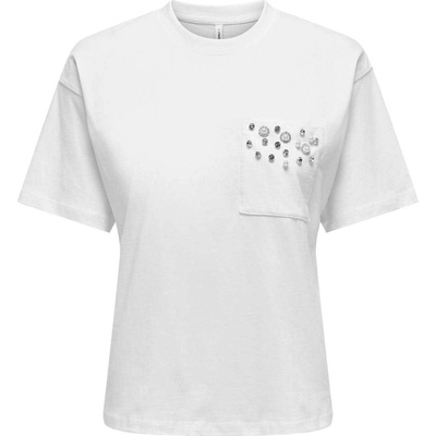 ONLY Тениска onlposh life s/s bling pocket top boxjrs