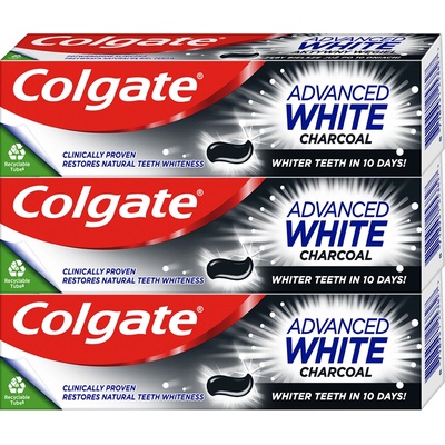 Colgate Max White Charcoal bieliaca 3 x 75 ml