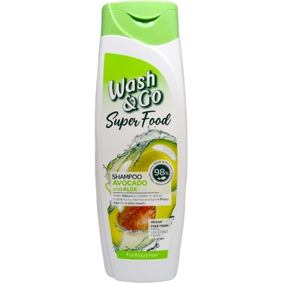 Wash&Go шампоан за коса, Super food, 400мл, Avocado and Aloe