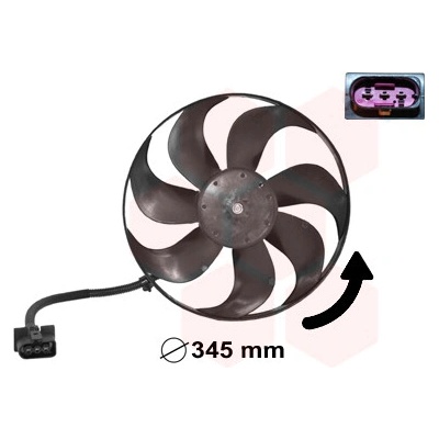 Větrák chlazení motoru VAN WEZEL 5888744