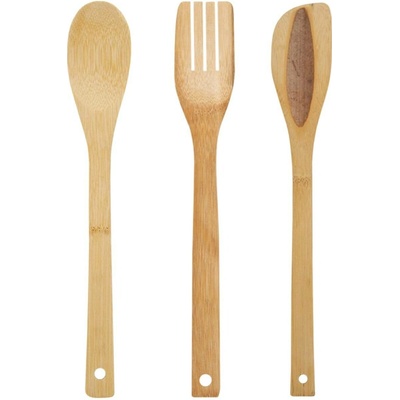 TFY KITCHEN 46932 3-dílný set kuchyňského náčiní, bambusové
