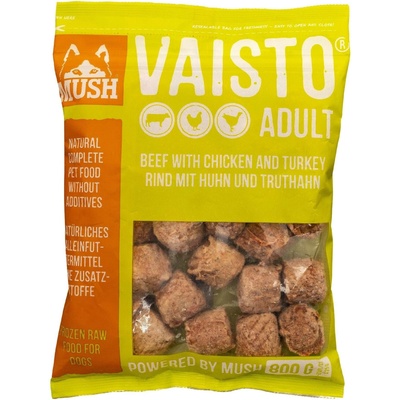 Mush Vaisto Adult světle zelené hovězí s kuřecím a krůtím 0,8 kg