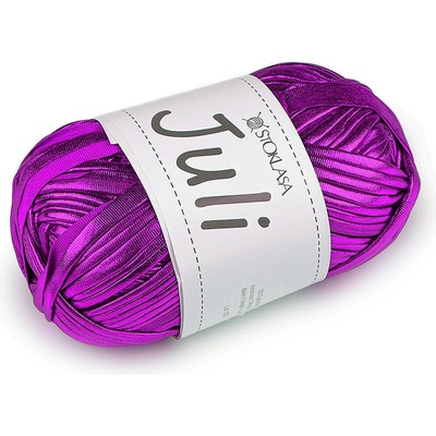 Pletací příze Juli metalická 100 g Varianta: 15 fialovorůž ost., Balení: 1 ks