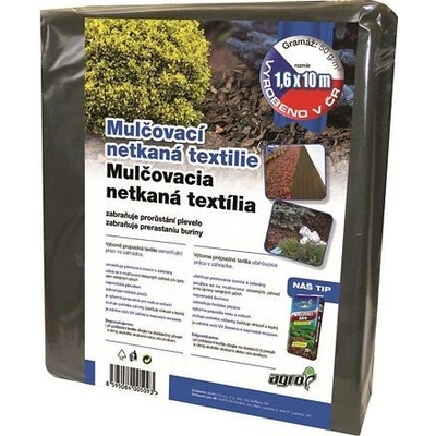 AGRO Mulčovacia netkaná textília 1,6 x10 m, čierna 000263