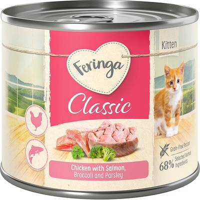 Feringa Kitten 6 x miešané balenie: kuracie a teľacie + morčacie & králik 200 g