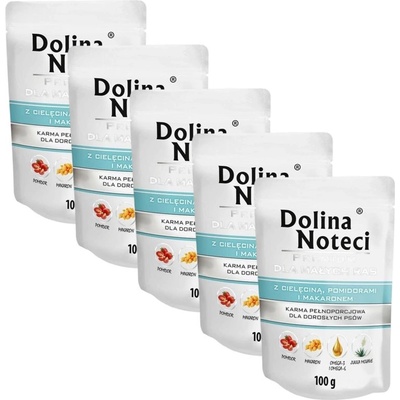 Dolina Noteci Premium Малки породи с телешко, домати и паста 5 x 100 г