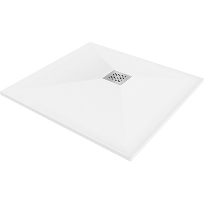 Mexen Stone+ квадратен композитен поддръжник 80 x 80 см, бял - 44108080 (44108080)