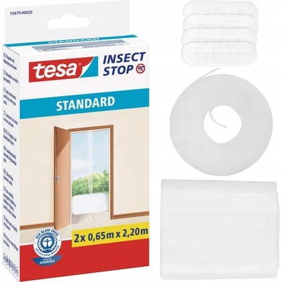 Tesa Síť proti hmyzu STANDARD, do dveří, bílá, 2x 0,65m x 2,2m