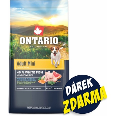 Ontario Adult Mini Fish & Brown Rice 6,5 kg
