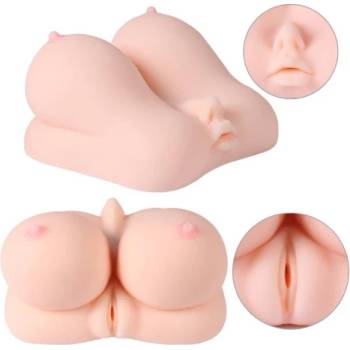 Image 1 of Shequ Реалистичен мастурбатор с 2 отвора и гърди Jalome