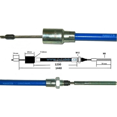 KNOTT Lanovod délka bowdenu/lana 1230/1440; nerez | Zboží Auto