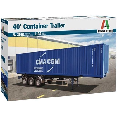 Italeri návěs na kontajnery / 40’ Container Trailer Model Kit 3951 1:24
