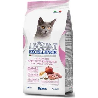LECHAT EXCELLENCE FUSSY APPETITE 1,5kg vepřové krmivo pro kočky s problematickým příjmem potravy