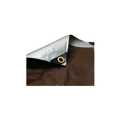 ShopJK krycí plachta STŘÍBRNO HNĚDÁ 15 x 20 M 210 g/m²