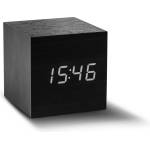 Gingko Design GINGKO Часовник с термометър CUBE - черно дърво с бели цифри (Gingko-GK08W10) Будилник