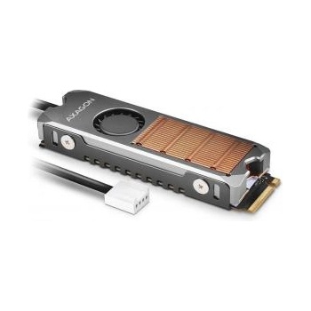 AXAGON axagon clr-m2fan, copper heatsink with fan for double-sided m. 2 ssds, height 13 mm